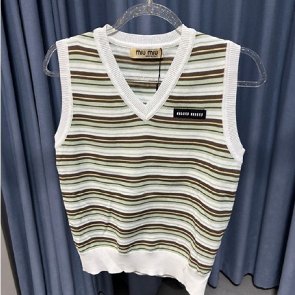 Meet the Posher Jackets & Blazers - MIU MIU striped knitted vest